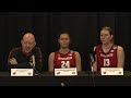 kelly sheffield charlie fuerbringer and sarah franklin after their loss to nebraska.