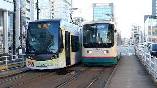 富山地鉄T100形T103号、8000形8004号ほか 富山軌道線 電鉄富山駅・エスタ前停留所