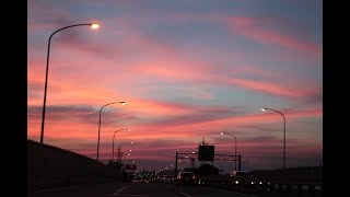 小さな窓の花ごよみ 1424 夕焼けを追って  ♪ 黄昏　アンドレ・ギャニオン  ♪