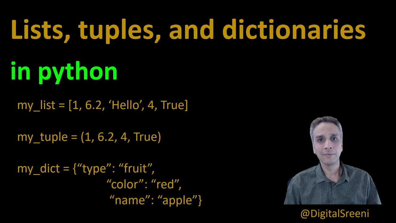 Lists Of Tuples And Dictionaries In Python