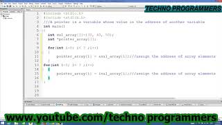 C - Programming For Beginners. Tutorial 15 - ARRAY OF POINTERS