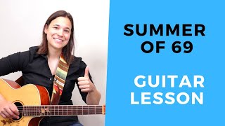 Summer Of 69 Guitar Lesson - Acoustic Guitar With Strumming And Chords