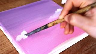 Easy Painting Tutorial | lovely cloud painting | Acrylic Painting Tutorial For Beginners #49