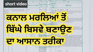 ਕਨਾਲ ਮਰਲਿਆਂ ਤੋਂ ਬਿੱਘੇ ਬਿਸਵੇ ਕਿਵੇਂ ਬਣਦੇ ਨੇ।। Short Video ||