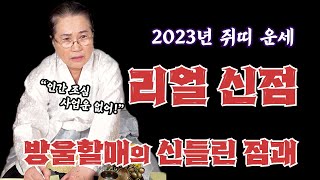 리얼 신점 2023년 쥐띠 운세 삼재보다 무서운 인간 조심 투자 사업운 없어 / 장안에 소문난 신통방통 신들린 점괘