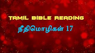 நீதிமொழிகள் 17 || Proverbs 17 || Tamil Bible Reading