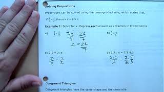 6 1a Solving Proportions