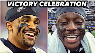 Philadelphia Eagles Celebrate & React to win vs LA Rams
