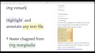 Org-remark Demo #1 - Introducing Org-remark
