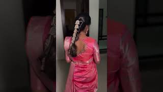 #baridal look hair style sarees with blouse work and stitched #youtubeshorts #viralvideo #subscribe