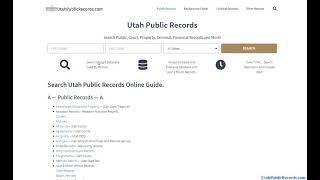 Utah Public Records (Search Criminal, Court, And Others Online).