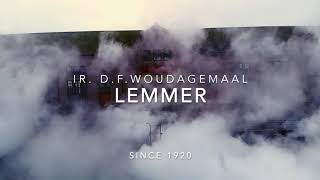 Unesco World Heritage Ir. D.F. Woudagemaal in Lemmer, Friesland on steam - drone footage