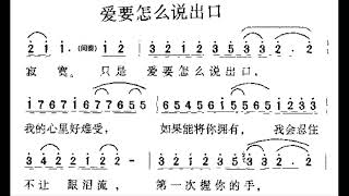 爱要怎么说出口/愛要怎麽說出口 D调伴奏 - instrumental in D