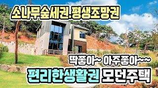 편리한 생활권, 넓은 정원과 소나무숲속 모던 양평전원주택매매,지평면 시원한 전망좋은 철근콘크리트주택,양평전원주택,양평부동산급매물 전문[전원닷컴 35381]