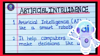 10 lines on Artificial intelligence| Essay on artificial intelligence AI | essay writing