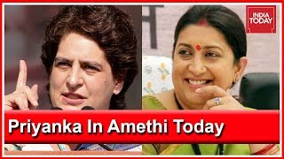 As Smriti Irani Confident Of Amethi Win, Priyanka Gandhi Rushes To Amethi