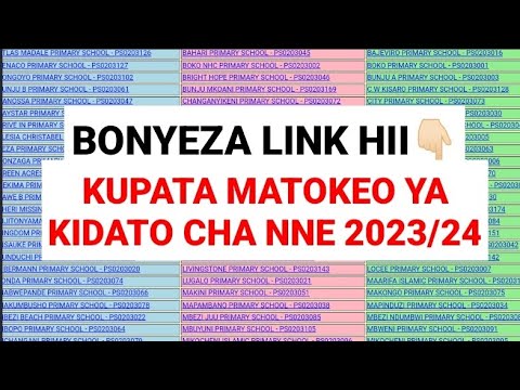 🔴LINK YA KUONA MATOKEO YA KIDATO CHA NNE CSEE RESULTS Na QT 2023/24 Hii ...