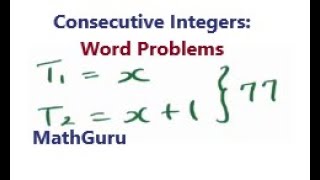 Consecutive integers Word Problems | Example 1