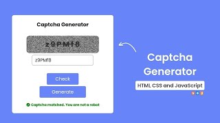 Captcha Generator in HTML CSS & JavaScript | Doxa Dev