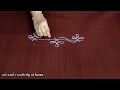 easy border rangoli designs simple side border kolam border muggulu rangoli with chalk