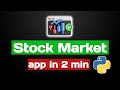 I CREATE STOCK MARKET APP IN 2 MIN USING PYTHON & LEARN PYTHON BY BUILDING SIMPLE PROJECTS