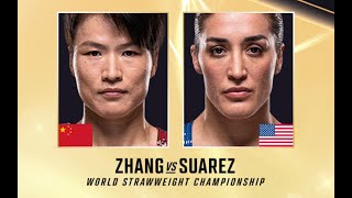 Zhang Weili vs Tatiana Suarez All strikes thrown highlights