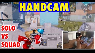 PUBG MOBILE | HANDCAM | iPhone Xs 4FINGER + FULL GYRO | SORO VS SQUAD