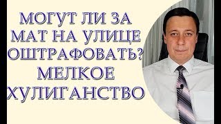 Могут ли за мат на улице оштрафовать? Мелкое хулиганство.