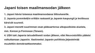 Japani toisen maailmansodan jälkeen