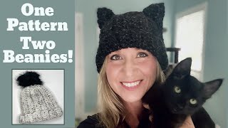 Crochet Cat Hat for Beginners - Plus a Classic Beanie