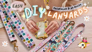 DIY breakaway and no bulky Lanyard | Easy 5 minutes sewing project| Free Patterns | HappyRendear