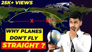 Why Planes Don't Fly Straight but take curved flight path ?