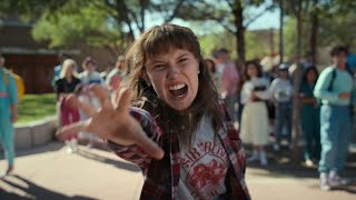 Eleven tries to use her power on Angela - Stranger Things 4 [4x1]