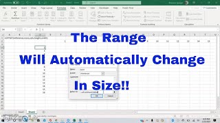 How To Make A Dynamic Named Range in Excel. The Size of The Range Will Automatically Change