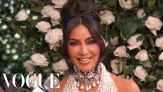 Kim Kardashian on Her Pearly Met Gala Look | Met Gala 2023 | Vogue