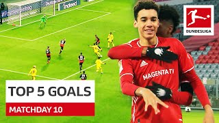Top 5 Goals • Reyna, Pléa, Musiala & Co. | Matchday 10 - 2020/21