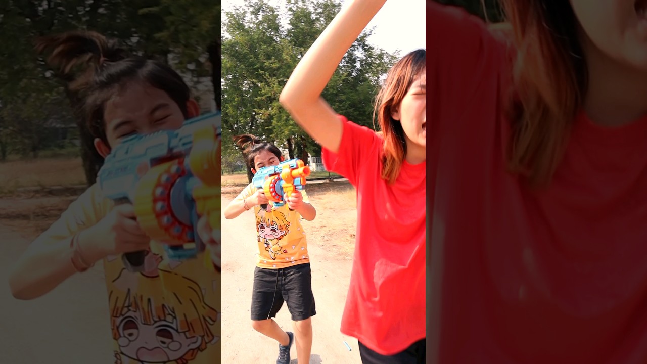 The Good Sister‼️ and Big Nerf Gunð | JJaiPan #shorts #tiktok