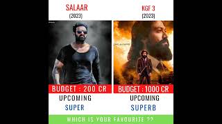 Salaar vs Kgf 3 Upcoming Movie Comparison । Budget Analysis #shorts #salaar #prabhas #yash #viral