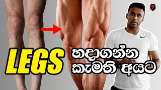 LEG MUSCLES හදාගන්න මෙ දේවල් කරන්න! (FULL LEG WORKOUT -සින්හල)