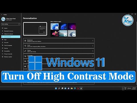 How to Disable High Contrast Mode on Windows 11