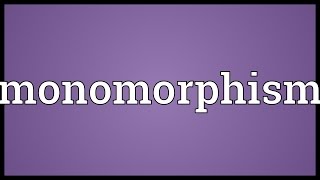 Monomorphism Meaning