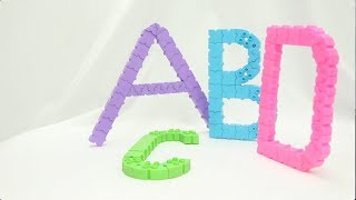 [블록피아]파스텔 알파브릭 알파벳 A,B,C,D 만들기/Pastel α-brick  alphabet A,B,C,D speed build