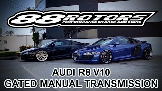 Slammed Audi R8 V10 with Gated Manual Transmission