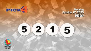Wisconsin Lottery Midday Draw 10/27/2025