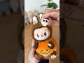 pumpkin halloween labubu unboxing. halloween pumpkin labubu asmr popmart themonster