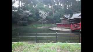 水に浮かぶ厳島神社(鉾田市)