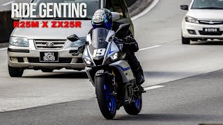 RIDE GENTING WITH R25M X ZX25R | KABUS TEBAL KAWKAW | PURE SOUND 4K ONBOARD POV