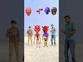 Red siren, blue joker, & me and my brother, carrect head matching, | new_game #vfx #viral #shorts