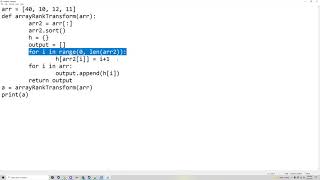 array elements ranking - Leetcode python coding by Elrik