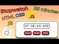 Create a Stopwatch in Vanilla JavaScript!